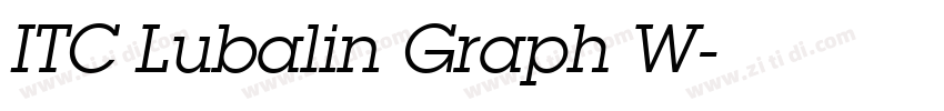 ITC Lubalin Graph W字体转换